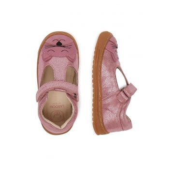 Pantofi copii -  fetita - piele naturala nubuc - roz -