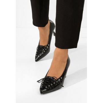 Pantofi cu toc subtire Jasoria negri