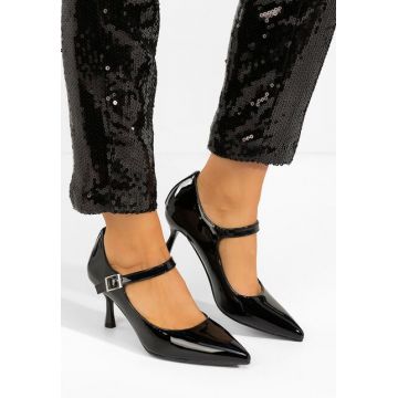Pantofi cu toc subtire Rosilla negri