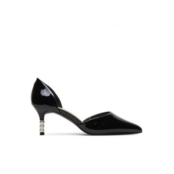 Pantofi dama -  cu toc - piele naturala - negru