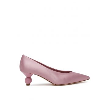 Pantofi dama -  Roseberry - cu toc - satin - roz -
