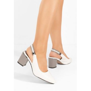 Pantofi slingback Josepa albi