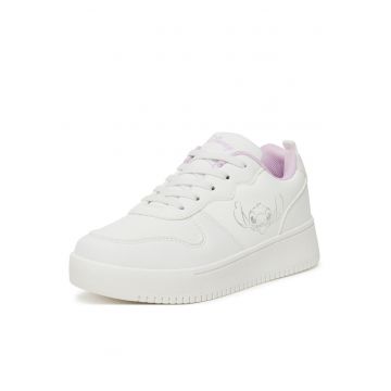 Tenisi copii -  fete - alb - textil