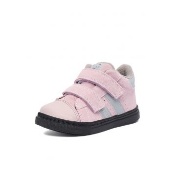 Tenisi copii -  fete - roz - din piele naturala