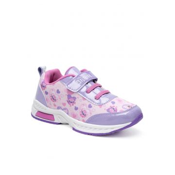 Tenisi copii -  fete - roz si mov - material textil
