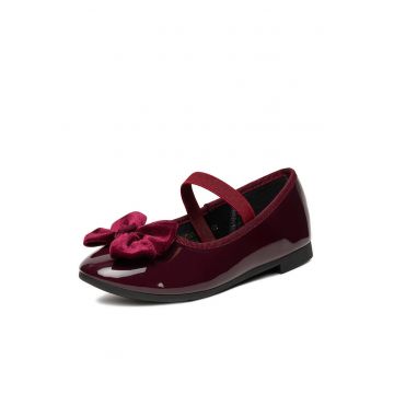 Balerini copii -  fete - visiniu - tesatura sintetica