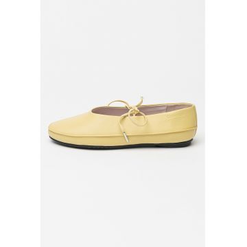 Balerini uni din piele - Galben mustar