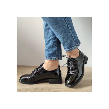 Pantofi Casual Dama  S75785-1L Negri Lac - Negru Lac - Negru