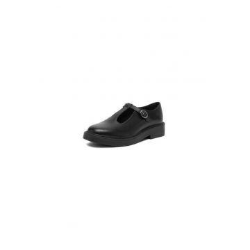 Pantofi copii  EO-CI12-B103-06 - piele naturala - negru lucios