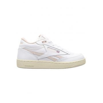 Pantofi dama  Club C Mid Ii Revenge - piele naturala - alb - design modern - confortabil -