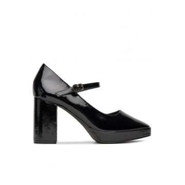 Pantofi dama -  piele ecologica - neagru -