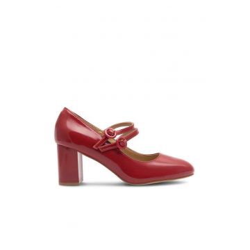 Pantofi dama -  piele naturala - rosu