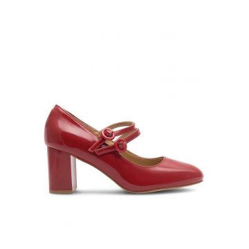 Pantofi dama -  piele naturala - rosu