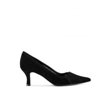 Pantofi dama -  toc - piele naturala - negru -