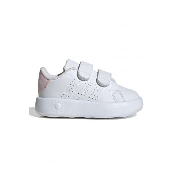 Pantofi sport de piele ecologica cu velcro Advantage - Alb