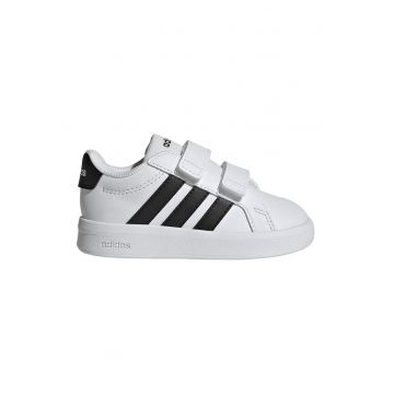 Pantofi sport Grand Court 3.0 de piele ecologica cu benzi velcro - Alb