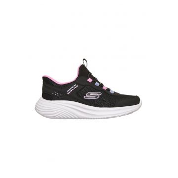 Pantofi sport slip-ins Bounder Pro de plasa cu garnituri sintetice - Albastru pastel/Negru/Roz pastel