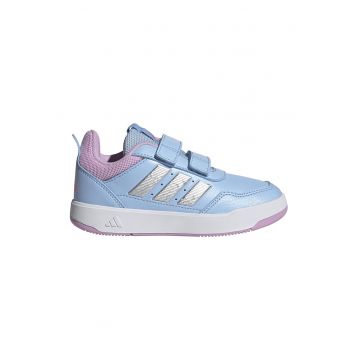 Pantofi sport Tensaur Sport 3.0 de piele ecologica cu velcro - Albastru pastel/Roz pastel/Argintiu