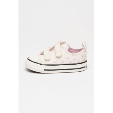 Tenisi low-cut cu segmente cu inchidere velcro Chuck Taylor All Star - Crem