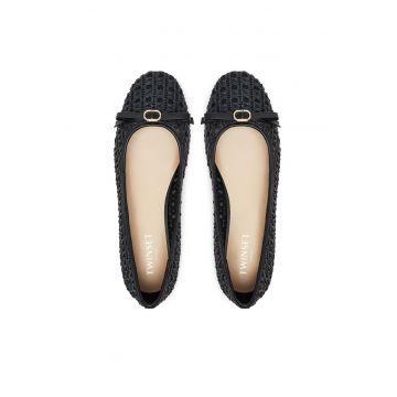 Balerini dama -  piele ecologica - negru