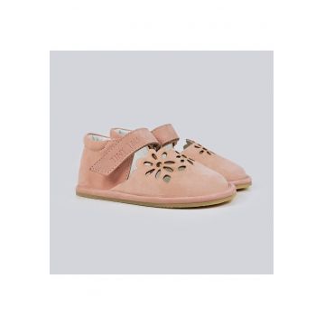Pantofi Barefoot din piele naturala - Aster - Roz - Roz deschis