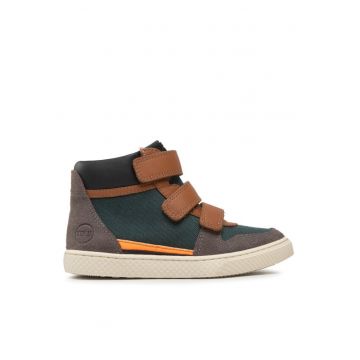 Pantofi copii  300940433 - Piele intoarsa/Textil - Verde/Maro