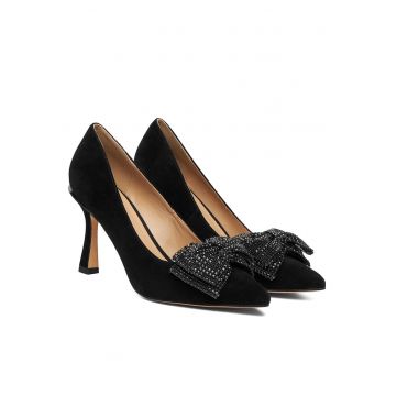 Pantofi dama  din piele naturala - Negru