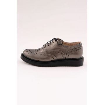 Pantofi derby cu decupaje decorative - Auriu