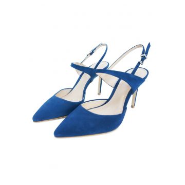 Pantofi  Nobuck  - albastrii