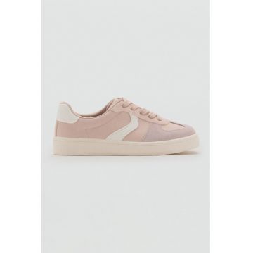 Pantofi sport din piele ecologica cu sireturi