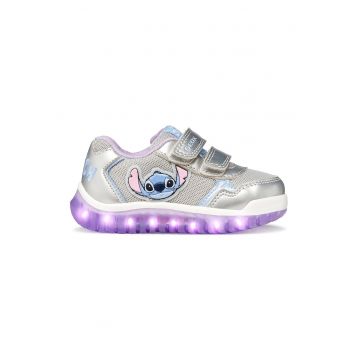 Pantofi sport Lightyloo de piele ecologica cu material textil - Lila/Argintiu