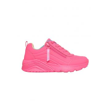 Pantofi sport Uno Lite Vivid Splash cu fermoar lateral - Roz aprins