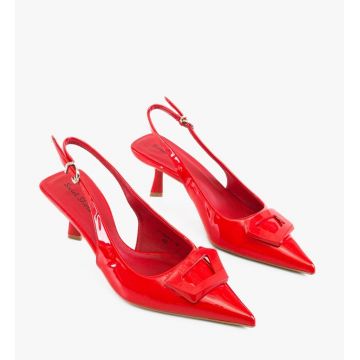Pantofi stiletto dama Amoic Rosii