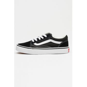 Tenisi Old Skool din piele intoarsa - Alb/Negru