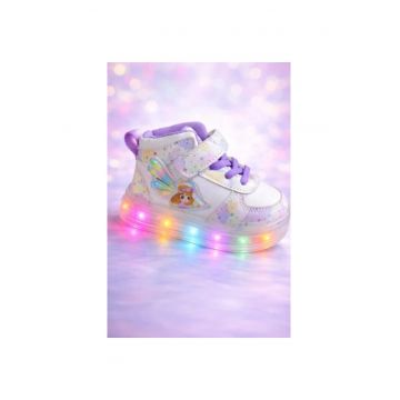 Adidasi pentru copii cu luminite LED multicolore model printesa