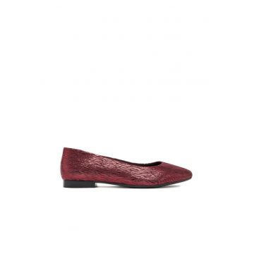 Balerini dama -  piele naturala - Rosu
