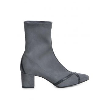 Botine Dama Piele Naturala Gri Kylie - Marimea