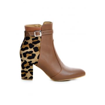 Ghete Dama Piele Naturala Camel Eva