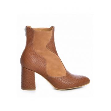 Ghete Dama Piele Naturala Camel Kelly
