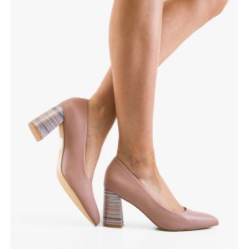 Pantofi dama cu toc Jaylen Bej 3