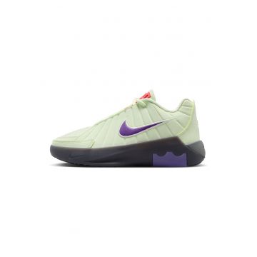 Pantofi Lebron Witness de piele ecologica cu garnituri din plasa pentru baschet - Violet/Verde pal