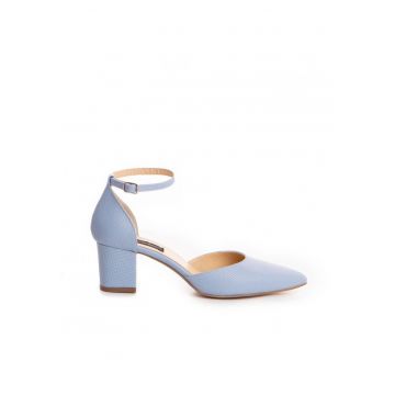 Pantofi piele naturala Bleu Fancy Flats