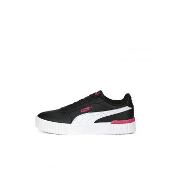 Pantofi sport cu insertii de piele Carina 2.0 - Alb/Negru/Fucsia