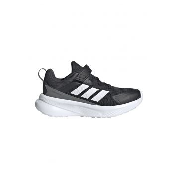 Pantofi sport FortaRun 4.0 cu velcro - Negru/Alb optic/Gri inchis