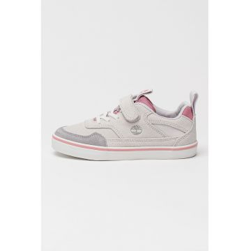 Pantofi sport low-cut Stone Jump cu inchidere velcro - Gri deschis/Roz