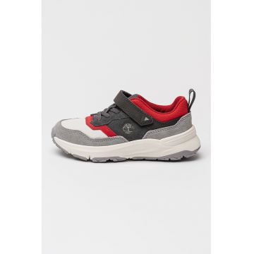 Pantofi sport Motion Ledge cu inchidere velcro - Alb/Gri