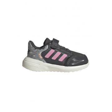 Pantofi sport Tensaur Run 3.0 cu velcro - Negru/Roz pastel/Alb murdar