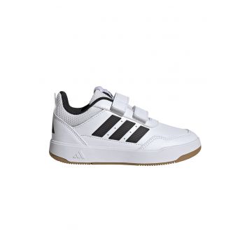 Pantofi sport Tensaur Sport 3.0 de piele ecologica cu velcro - Negru stins/Alb optic