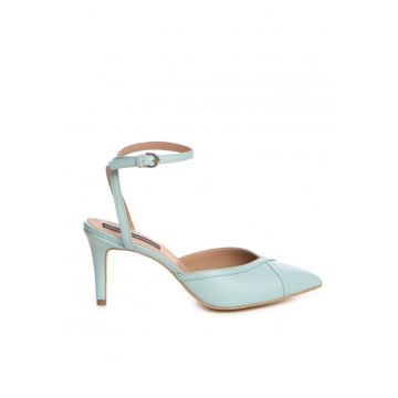 Pantofi stiletto piele naturala Menta Vivian