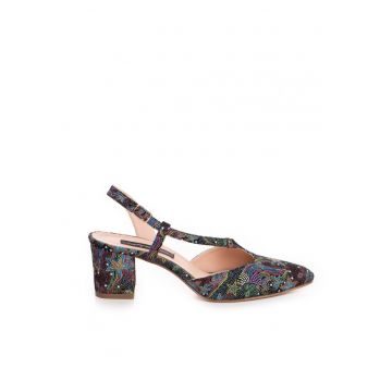 Pantofi stiletto piele naturala Negru Betty